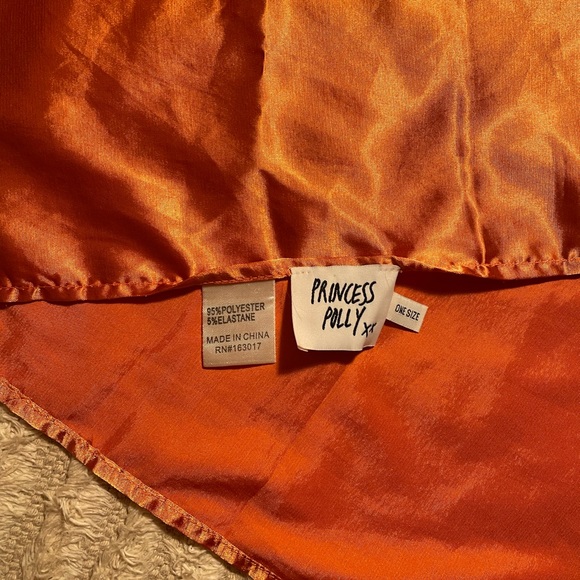 Princess Polly Scarf Tie Top - Orange - Picture 4 of 5
